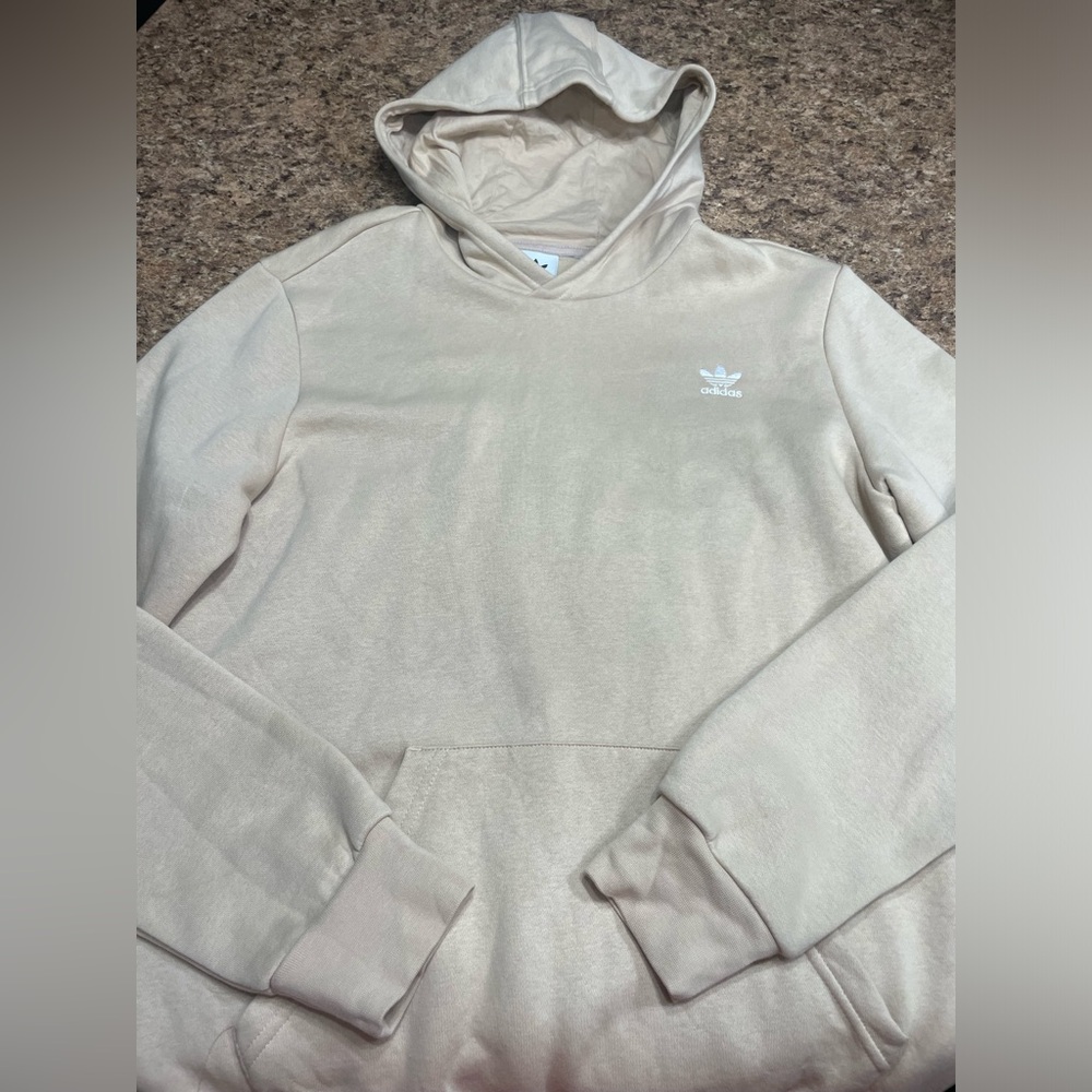 EUC Adidas Men's Magic Beige Hoodie Pullover Sweatshirt Medium